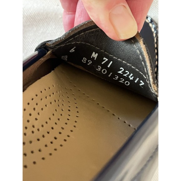 Weejuns G.H. Bass & Co.  Navy Blue Patent Leather Slip Of Flat Loafer Women’s‎ 6 - Picture 7 of 11